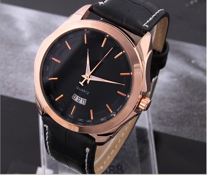 Customised Leather Strap Fashion Men Design Watch