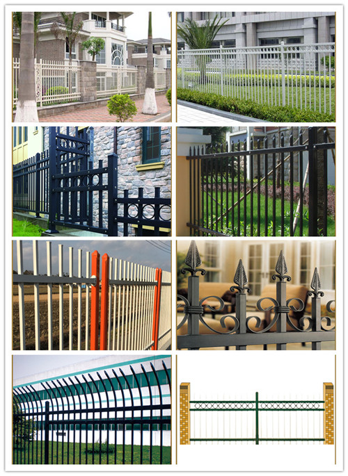 Easily Assembled Powder Coated Cheap Iron Bar Fence