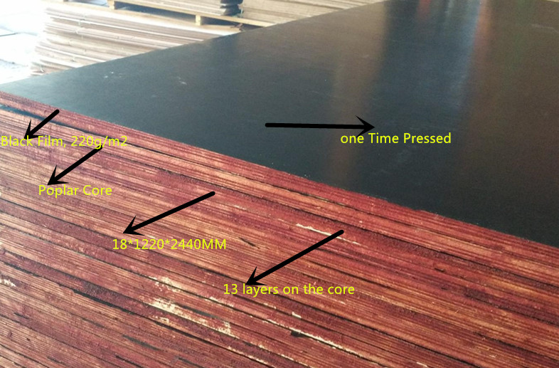 Hardwood Film Faced Plywood WBP Glue Brown Film