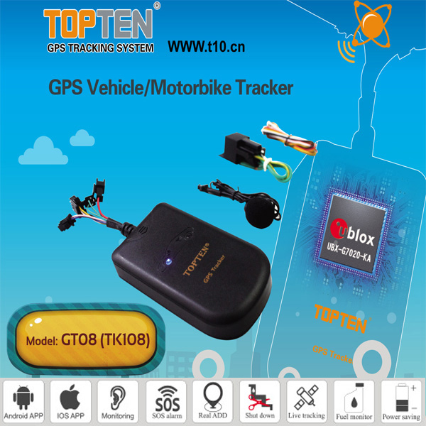 GPS Tracker with 2.4G RFID Technology, Crash Alert Tracking System Gt08-Ez