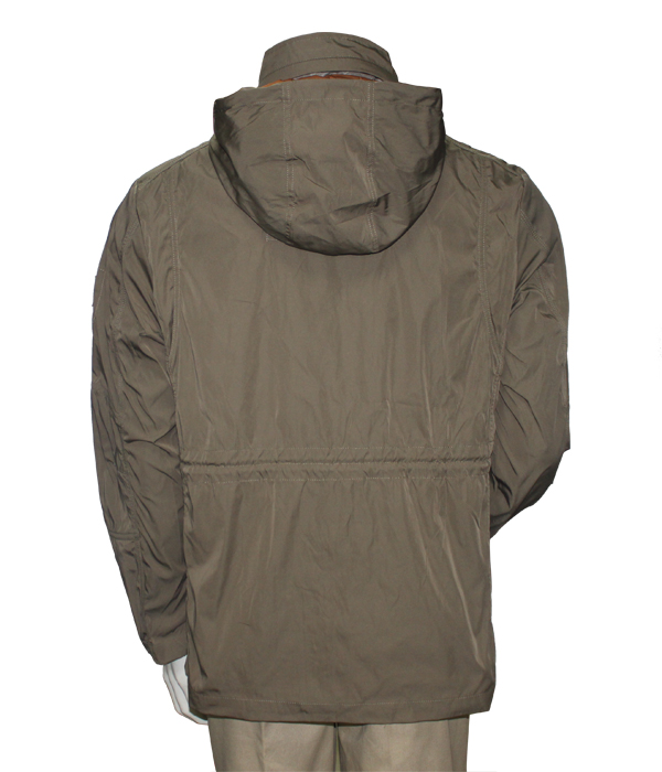 Casual Relaxed Fit Cotton/Poly Hood Jacket & Outcoat Men's