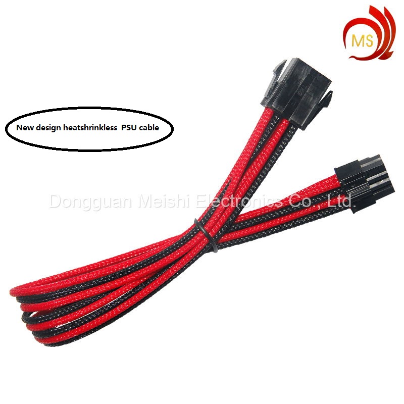 Single Sleeved 8pin PCI-E GPU Computer Power Extension Cable