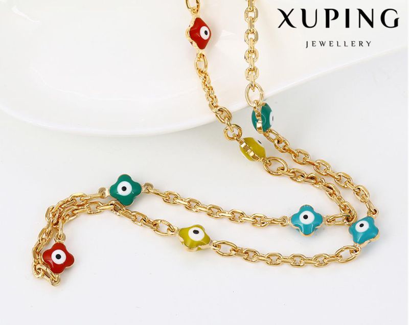 63918 Fashion Cute Simple 18k Gold-Plated Metal Alloy Jewelry Chain Set