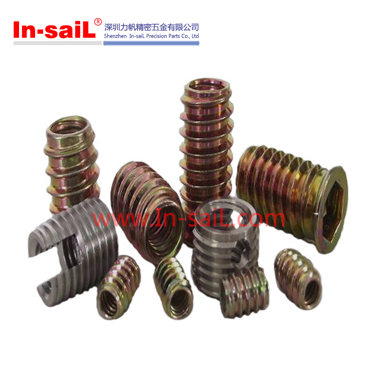 Steel Zinc Plated Hex Socket Threaded Insert Nuts for Wood