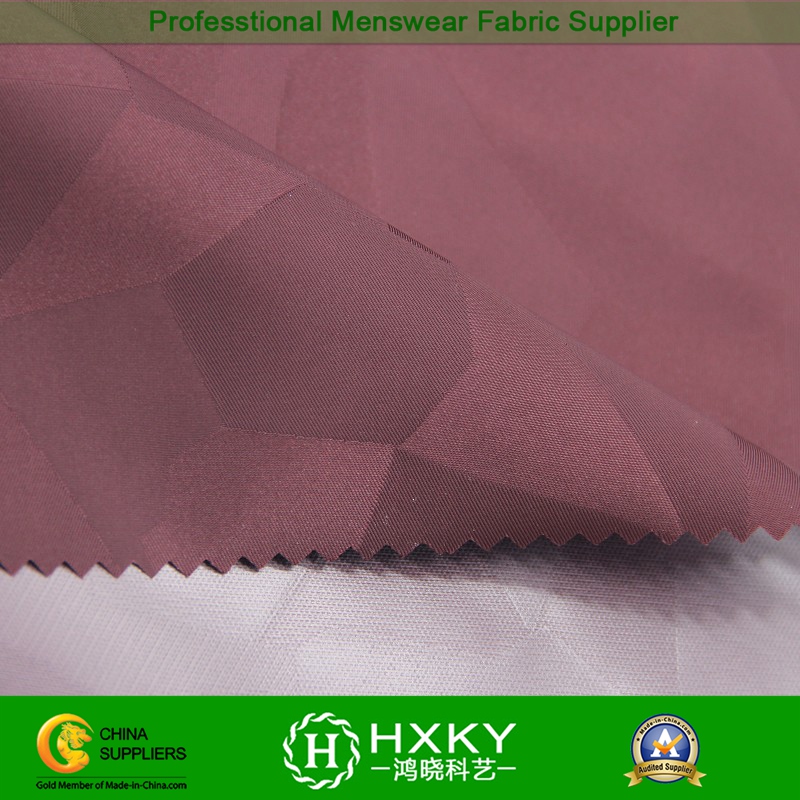 PU Coating Jacquard with Imitation Memory Polyester Fabric