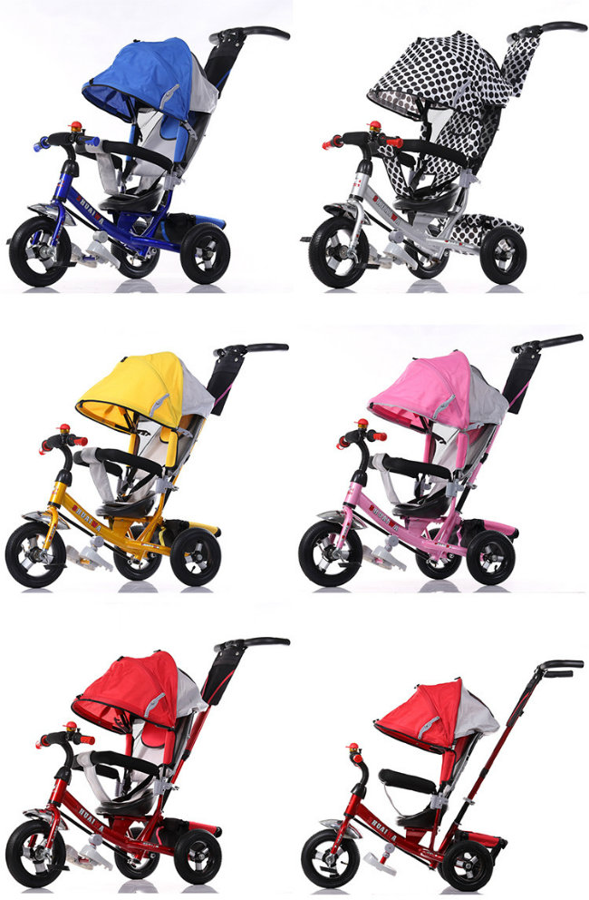 Hot Sale Oxford Cloth Material and Steel Frame Kids 3 Wheel Trike Made in China