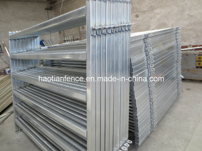 Galvanized 6 Bars Steel Cattle Yard Panels