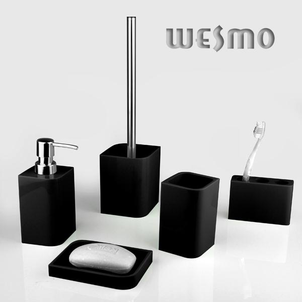 Black Polyresin Bathroom Accessory/Bath Set/Bath Collection