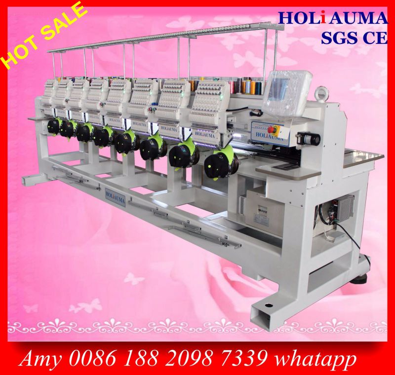 Holiauma Eight Head 15 Needle Embroidery Machine / Cap T-Shirt Garment Computer Embroidery Machine