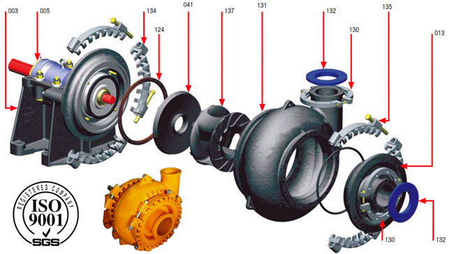 China Factory Horizontal Sand Suction Barge/Sand Dredger Slurry Pump