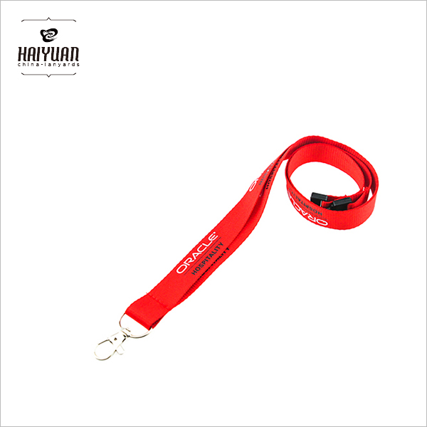 Safety Breakaway Red Polyester Printing Lanyard Customized Popular in Europe