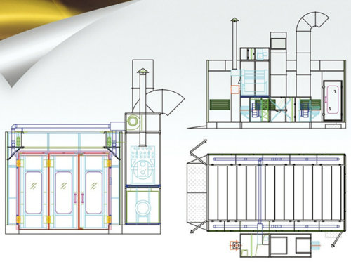 High-Grade Standard Paint Spray Booth Spl-C-II