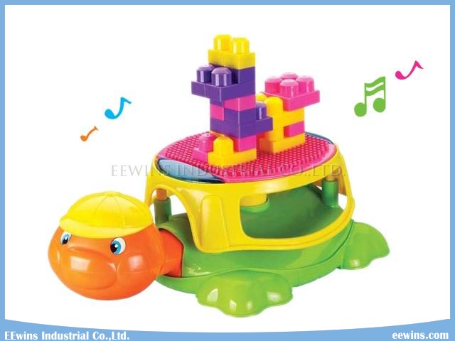 Multifunctional Blocks Toys Musical Tortoise Chair Educational Toys