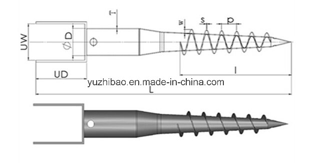 High DIP Galvanized Spiral Screw, Helix Ground Screw