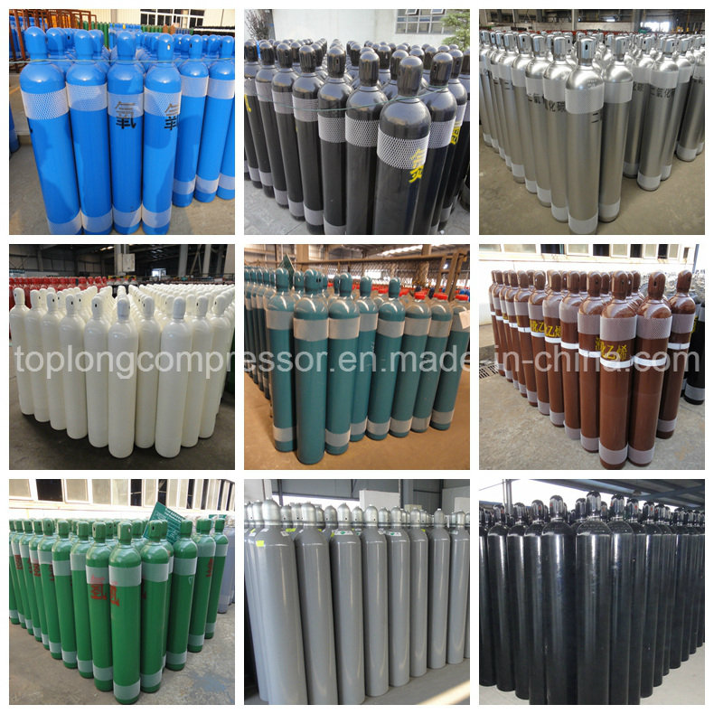 50L Medical Use Seamless Steel Oxygen Nitrogen Lar CNG Acetylene Hydrogen 150bar/200bar Gas Cylinder