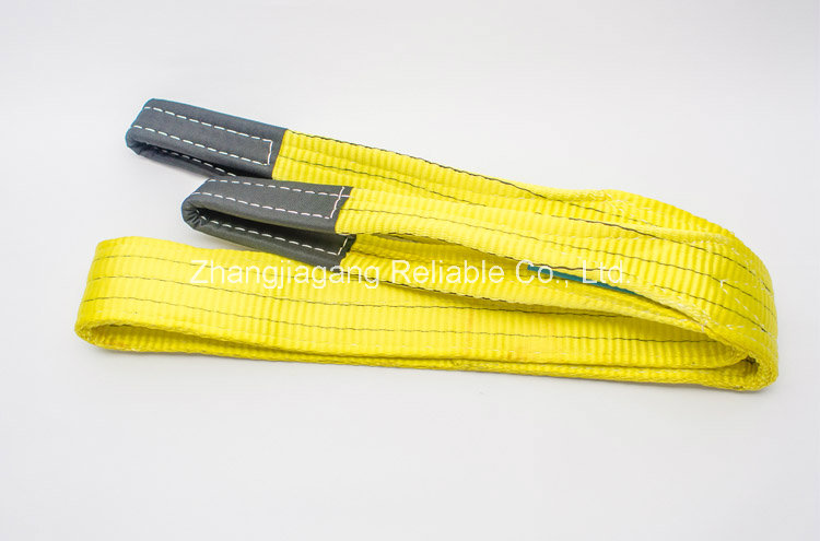 Ce Polyester Flat Yellow Lifting Belt Crane 3 Ton