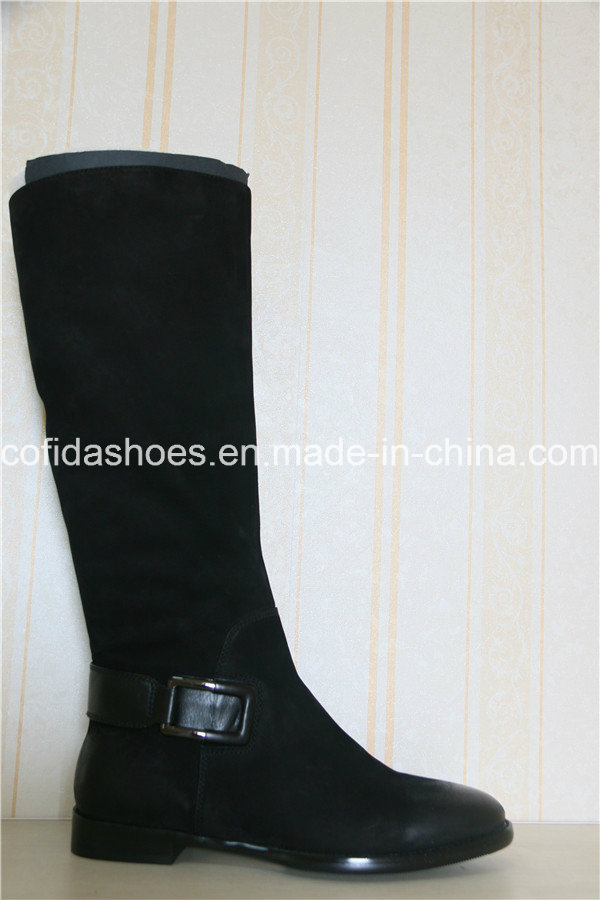 New Elegant Low Heel Lady Leather Boot