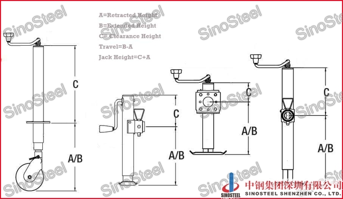 2000 Lbs Swivel Round Tongue Trailer Jack