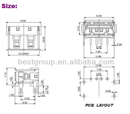 30pin USB Dock Connector Micro Male Connector RJ45 USB Connectors (FBELE)