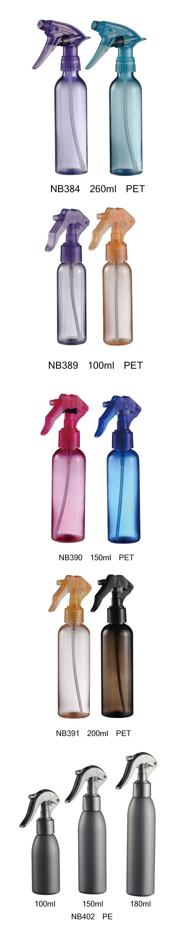 Personal Care PE Plastic 500ml Cosmetic Trigger Spray Bottle (NB389)