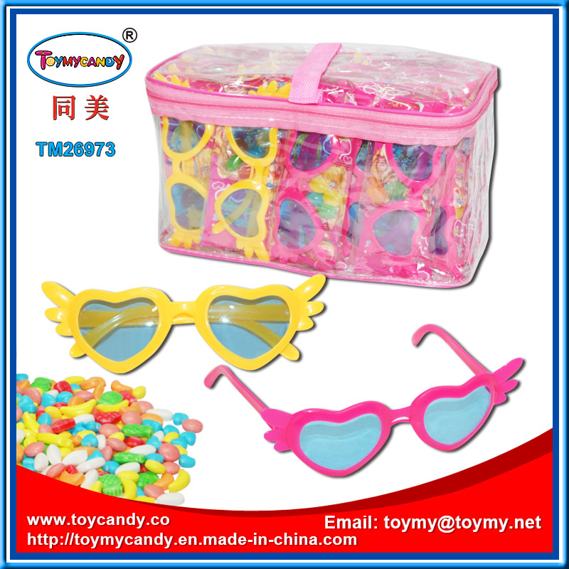 Kids Plastic Glass Toy with Candy PVC Bag