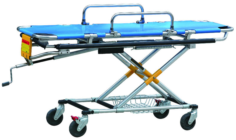 Stainless Steel Stretcher Trolley with Four Truckles