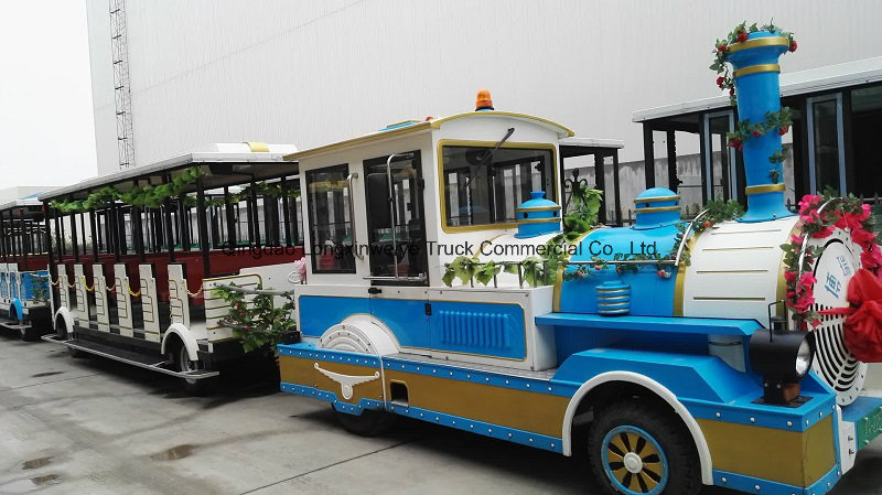 High Quality Electric Trackless Tourist Train with Coaches for 28 People