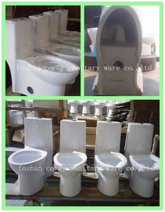 Easy Cleaning Ceramic Sanitary Ware Siphonic One-Piece Toilet with Cupc (A-JX841)