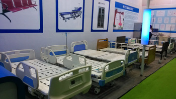 (A-104) Flat Hospital Bed with ABS Bed Head