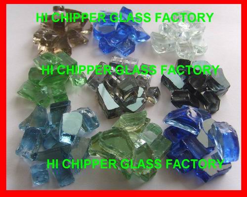 Lanscaping Glass Sand Crushed Couble Blue Glass Chips Decorative Glass