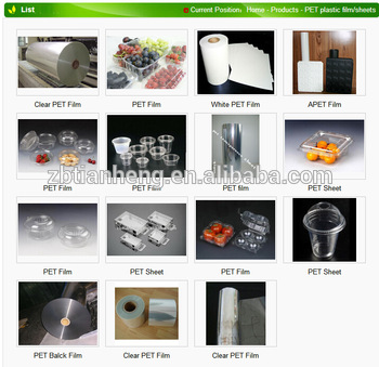 Transparent Pet Clear Film for Food Packaging