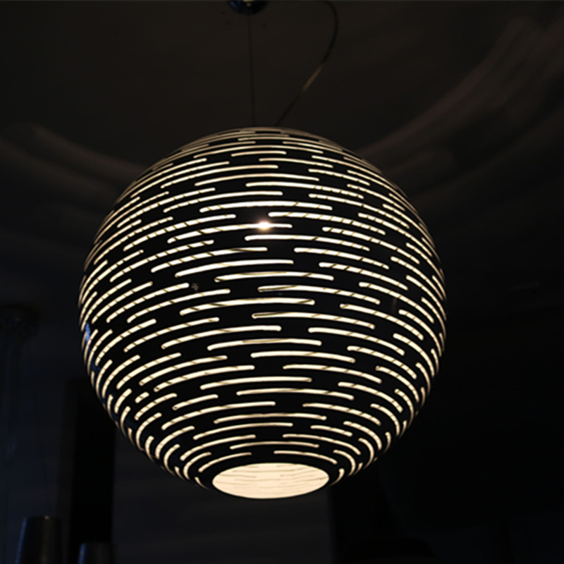Chinese Style Coffee Fiberglass Pendant Lamp for Hotel Project