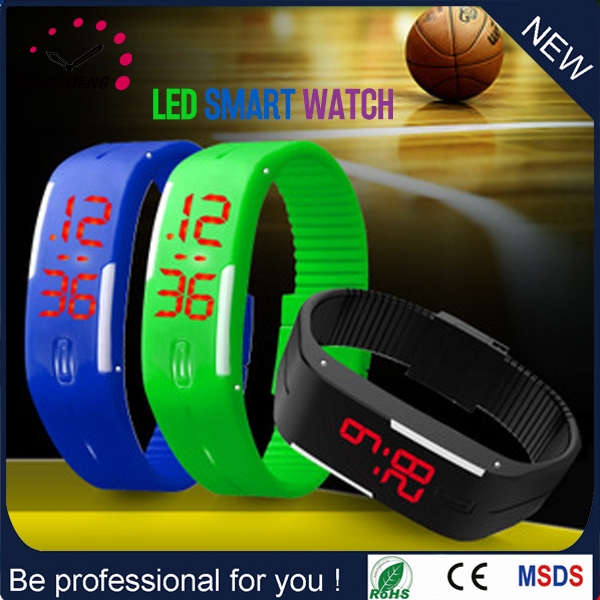 Outdoor Sports Silicone Waterproof Digital Gym Running LED Adjustable Wrist Watch