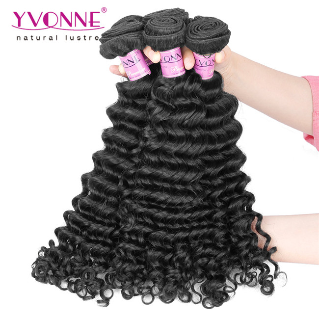 Wholesale Virgin Hair Extension Deep Wave Peruvian Hair