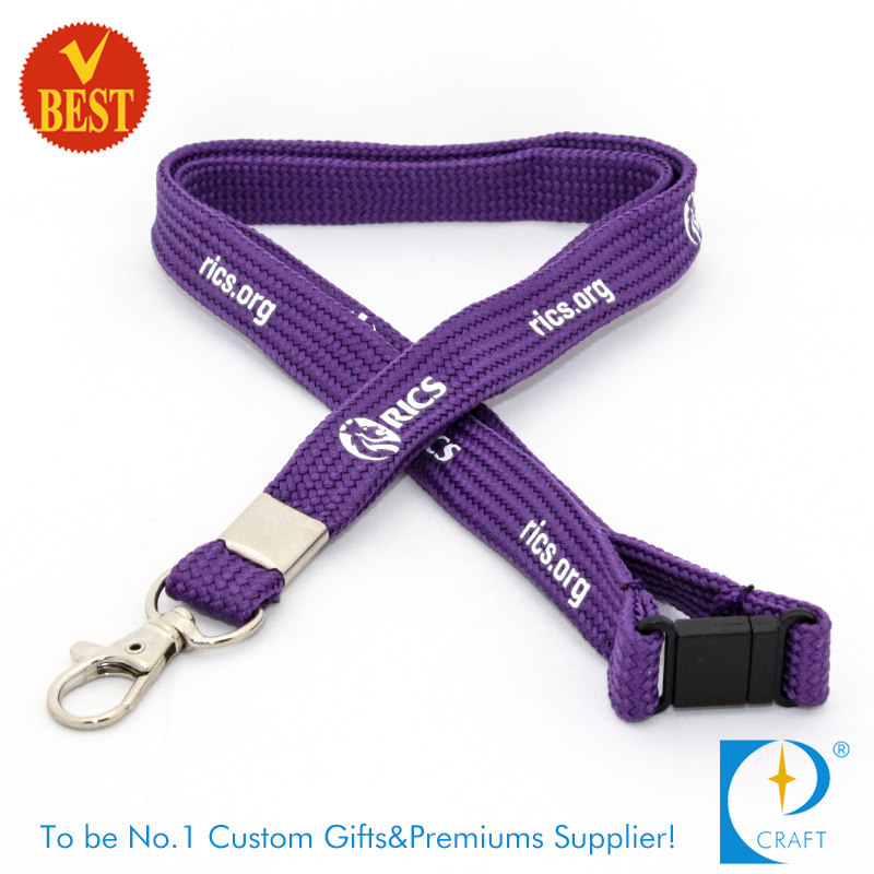 Wholesale Customized Logo Tubular Screen Printed Lanyard in High Quality From China