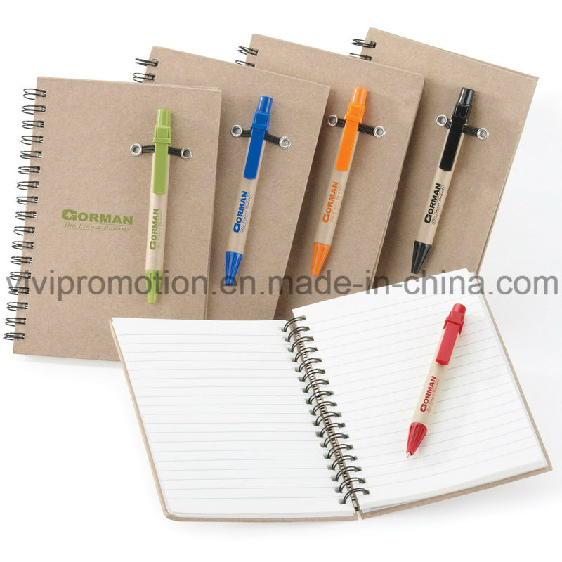 Best Selling Customized Kraft Paper Cover Spiral Notebook (SNB123)