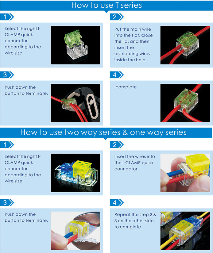 Safe and Quick Wire Connectors/ Terminal Block for Wire Arrangement