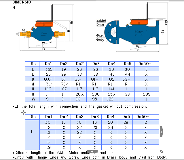 Multi Jet Wet Cold Water Water Meter (MJ-LFC-F10-5)