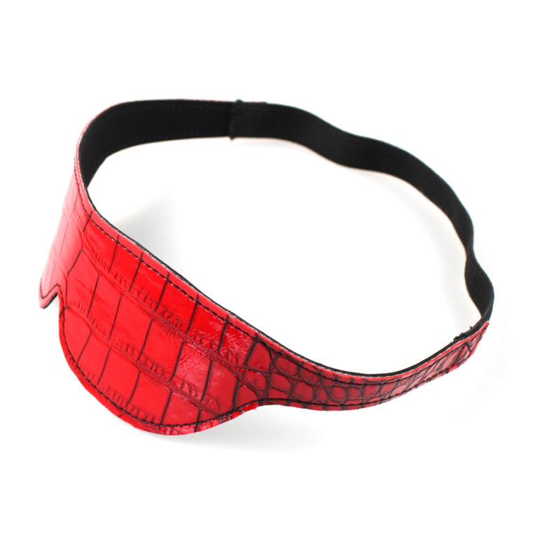 Eye Mask Red Adult Sex Toy Crocodile Grain Good Quality Sex Tool Sex Eye Mask