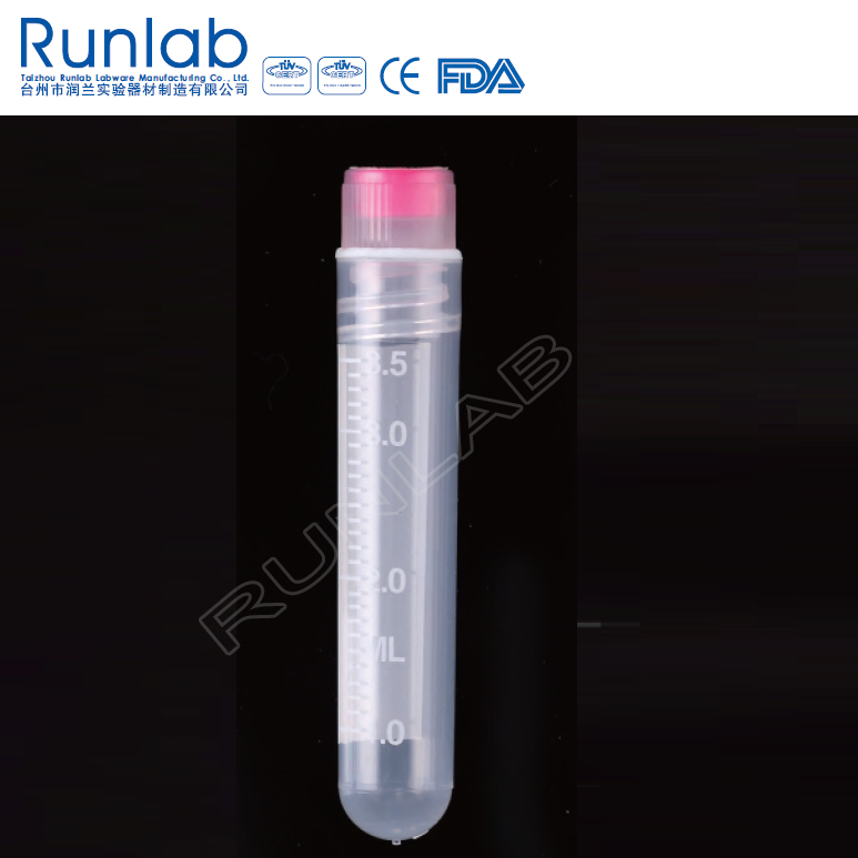 4ml Internal Thread Round Bottom Cryo Vial with Silicone Washer Seal