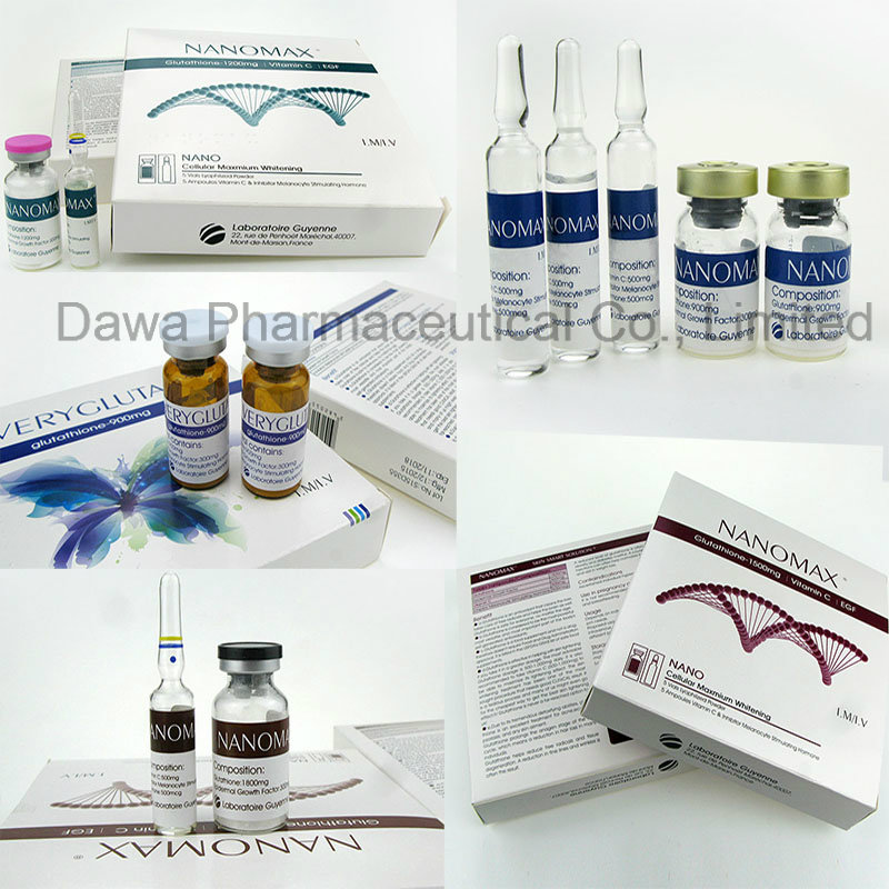 High Quality 1500mg 3000mg 15g Neutral Package Whitening IV 5gsh+5vitamin C Glutathione Injection