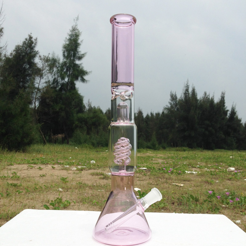 Autunm Pink New Design Glass Water Pipe for Hookah Smoking (ES-GB-250)