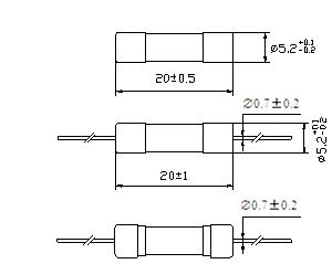 PSE Certificate Glass Tube Fuse Fast-Acting Axial Lead