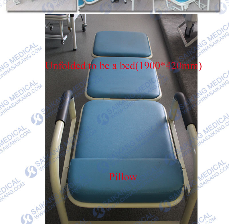 Hospital Accompany Foam Folding Chair Bed (CE/FDA/ISO)