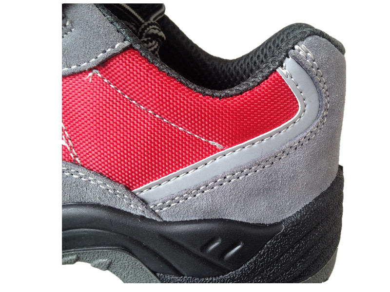 Grey Suede and Red Oxford Safety Shoe[Hq05020]