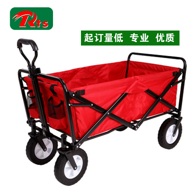 Beach Foldable Red Trailer Cart Fw3016