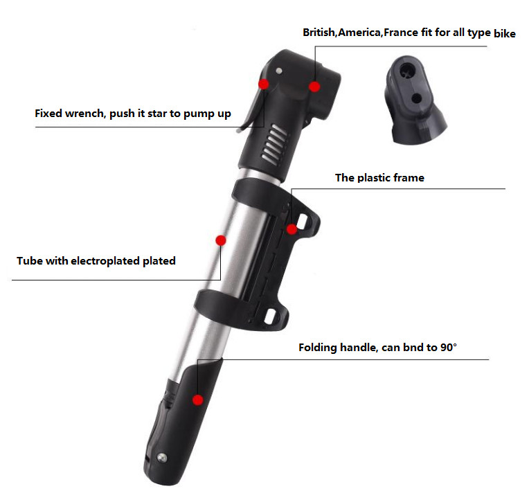 2016 New Design Mini Hand Pump for Bicycle Repairing