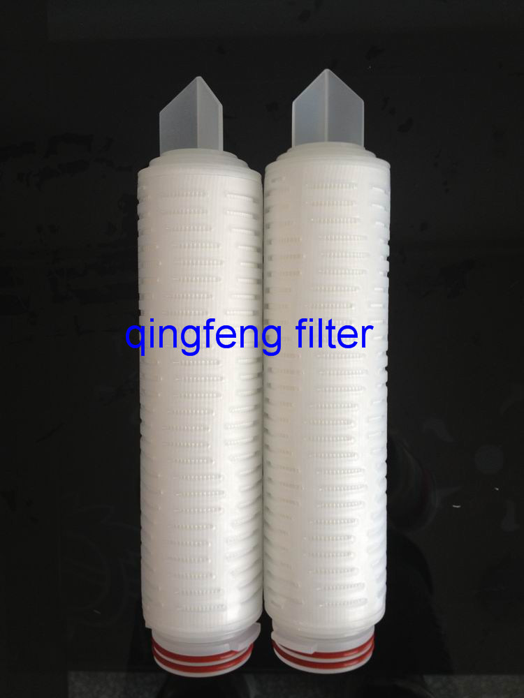 10'' 20 Inch PTFE Pleated Filter Cartridge 0.2um 0.45 Micron for Food & Beverage Industry