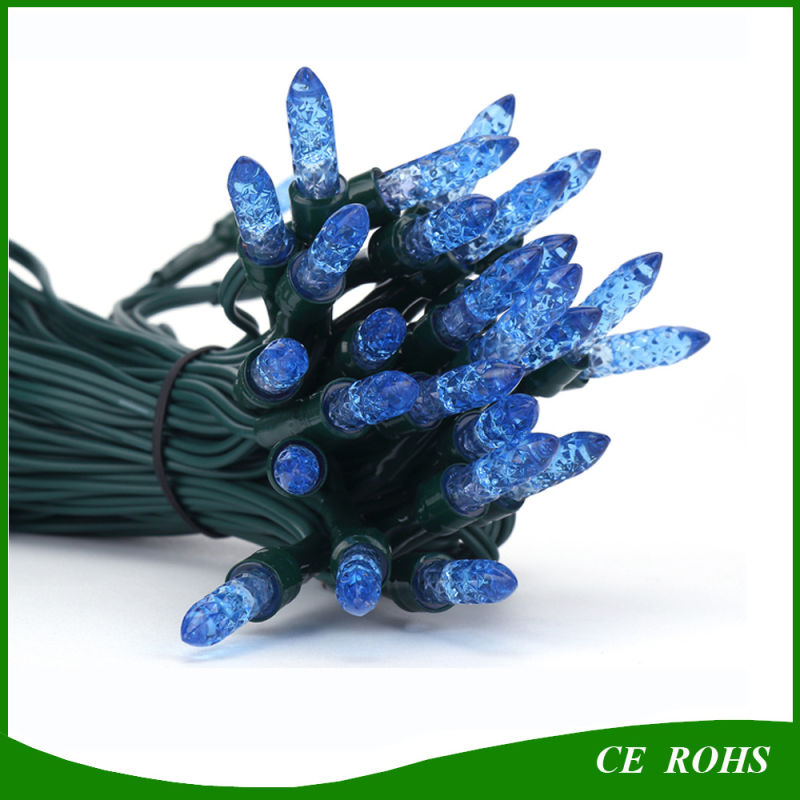 50 LED Blue Icicle Light Strawberry Shape Solar String Light