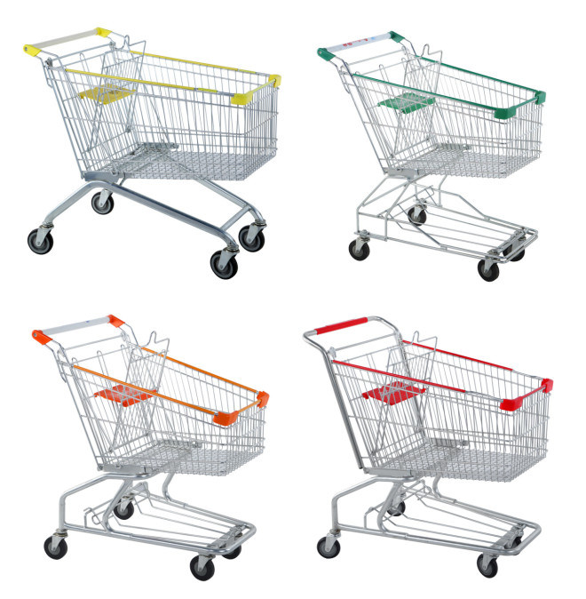 Used Supermarket Equipment High Quality American Style Shopping Trolley